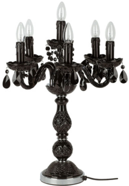 Bedside lamp in baroque style with 6 branches.