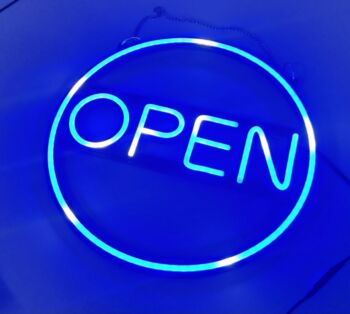  SIGN OPEN RGB LED NEON WITH REMOTE CONTROL