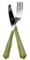 POSATE MORINOX OPERA 24 pz. 6 PERSONE ACCIAIO INOX 18/10 e ABS COLORE VERDE SALVIA 