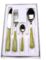 POSATE MORINOX OPERA 24 pz. 6 PERSONE ACCIAIO INOX 18/10 e ABS COLORE VERDE SALVIA 