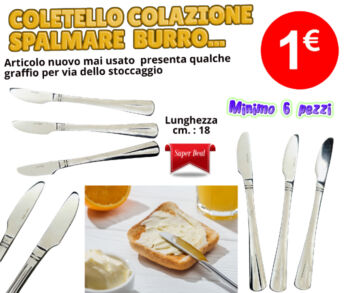 COLTELLO COLAZIONE SPALMA BURRO MARMELLATE  IN ACCIAIO INOX 31 CM .