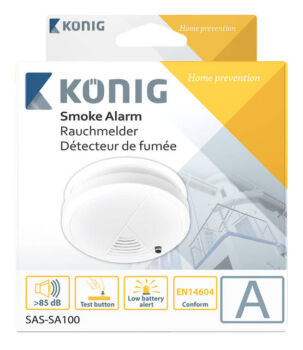 RILEVATORE FUMO CON ALLARME KONIG 