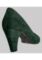 scarpe donna decolleté tacco alto verde scuro camoscio vera pelle tag 37 by riko