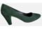scarpe donna decolleté tacco alto verde scuro camoscio vera pelle tag 37 by riko