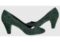 scarpe donna decolleté tacco alto verde scuro camoscio vera pelle tag 37 by riko