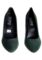 scarpe donna decolleté tacco alto verde scuro camoscio vera pelle tag 37 by riko