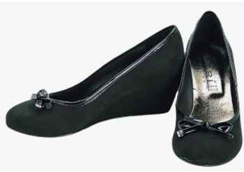 SCARPE DONNA DECOLLETE CON ZEPPA TACCO ALTO VERO VERA PELLE TAG. 39 BY MARI