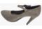 SCARPE DONNA DECOLLETE TACCO ALTO GRIGIO VERA PELLE CAMOSCIO TAG 36 BY ALYSA