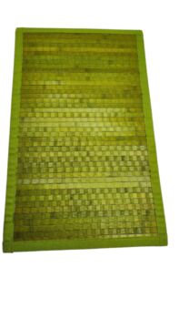 TAPPETO BAMBÙ 45 X 75 cm VERDE TINTA UNITA