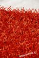 Tapis Shaggy-spaghetti rouge