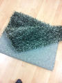 Tapis Shaggy-spaghetti gris clair