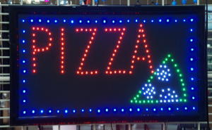 PANNEAU ENSEIGNE LUMINEUSE A LED Pizza