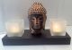 Basis Buddah mit 2 Kerzen