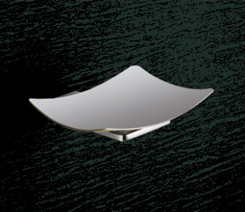Porte-savon avec cuve en acier inoxydable cm.14, 5x13, 7x3, 3