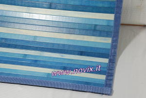 TAPIS BAMBOU 45X75 cm BLEU