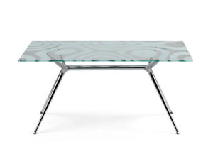 METROPOLIS 160 X 90 TABLE DECO CHROME WAVE        