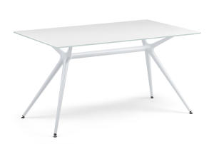 TABLE METROPOLIS 140 X 85 GLOSS WHITE GLOSS     