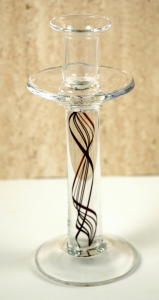 CANDLE IN CLEAR GLASS DIAM.4X20CM.