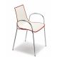 FAUTEUIL ZEBRA BICOLORE BLANC+ROUGE DE SCAB 