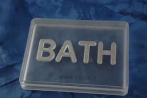 Bring soap BATH Acrylic Clear Silver