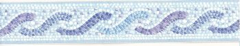 BORDER ADHESIVE BRAID BLUE MOSAIC