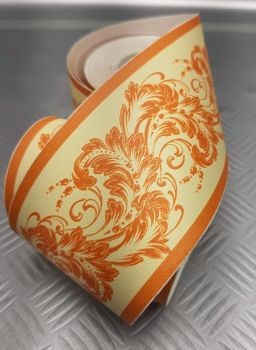 BORDER ADHESIVE WITH ORANGE WAVES