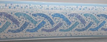 TAPETEN BORDURE INTERLACED BLAUES MOSAIK 177199