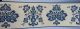 BLAUER ORNAMENTELLER TAPETEN BORDURE