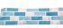 BLUE AND SILVER MOSAIC BORDER ADHESIVE