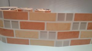 BEIGE UND SILBER MOSAIK TAPETEN BORDURE