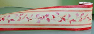 BORDER ADHESIVE WITH ROSE LEAVES